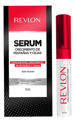 Serum Crecimiento Pestañas Y Cejas Revlon 100% Vegano 3.5 Ml