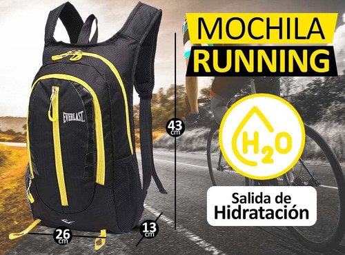 Imagen 2 de 10 de Mochila Everlast Running Super Liviana Trekking Bicicleta