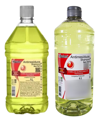 Shampoo Antirresíduos Sem Sal Profissional Kelma 1 Litro