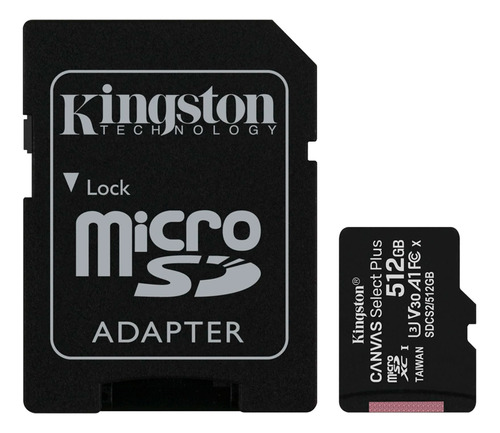 Cartão Memória Kingston Microsd 512gb Canvas Selectplus Cadp