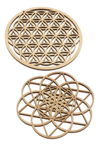 2 Uds Geometría Sagrada Arte De Pared Esculturas Colgantes