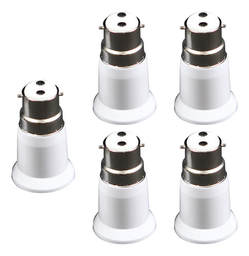 5x B22 A E27 Adaptador De Enchufe De Luz Soporte Adaptador