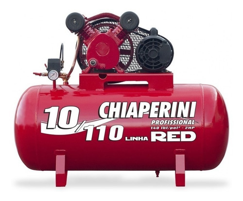 Compressor Ar 110 Lts 10 P Chiaperini 2cv Mono Frete Gratis