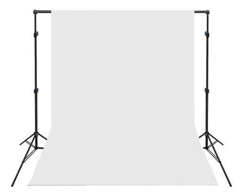 Kit Portafondos Linco 2x2m + 2 Fondos Blanco Y Negro 1.70x2m