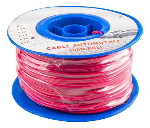 Cable Instalacion Automotriz N° 16 Rojo 100mts