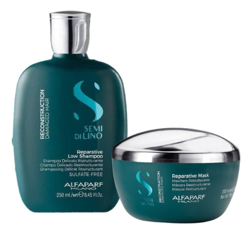 Combo Shampoo Y Máscara Reconstrucción Semi Di Lino Alfaparf