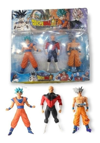 Figuras Dragón Ball Super 3 Goku Blue Ultra Instinto Jiren 