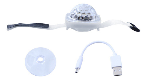 . Mini Discoteca Activada Por Sonido Led Recargable Con