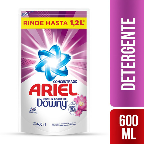 Detergente Liquido Concentrado Ariel Toque Downy 600ml