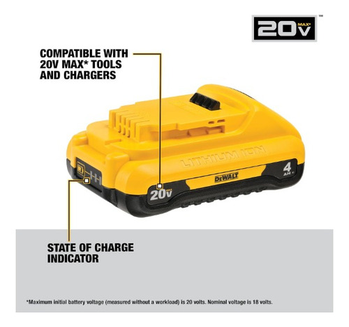 Dewalt Batería Ion De Litio 20v 4.0ah Dcb240 (facturo)