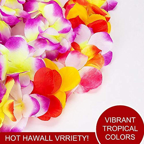 azul Yesiidor Collar con flor de luau hawaiana y flores de seda tropical diseño de flores As description 