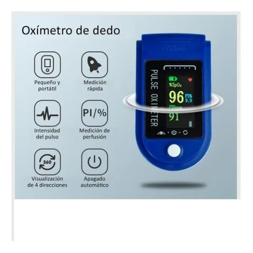 Oximetro Pulso De Dedo Ritmo Cardiaco Spo2 