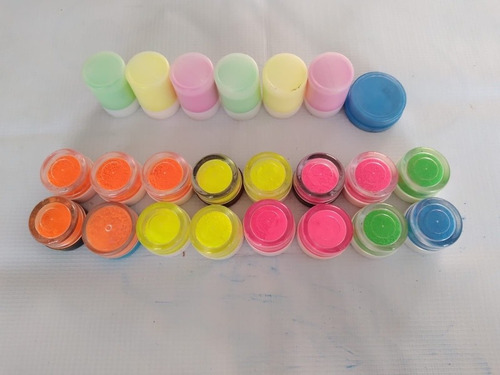 23 Pigmentos Para Maquillaje. Colores Neón. Lote