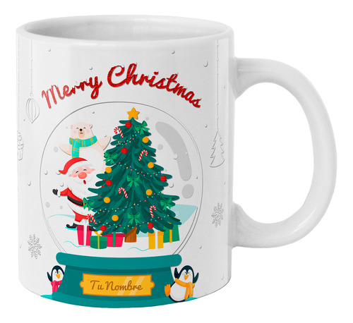Taza Santa Claus Navidad Con Tu Nombre
