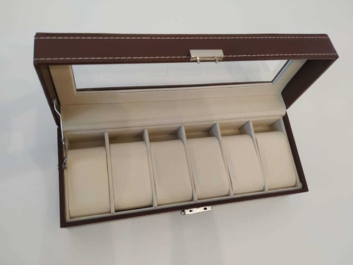 Imagen 8 de 9 de Estuche Caja Organizador Para 6 Relojes