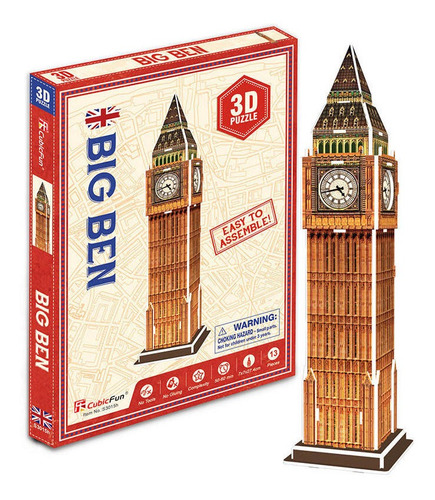 Big Ben - Puzzle 3d - 13 Piezas - Cubicfun
