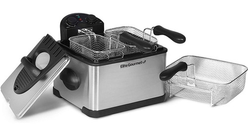 Imagen 3 de 5 de Freidora De Aceite Premium 3.8 Litros Elite Gourmet
