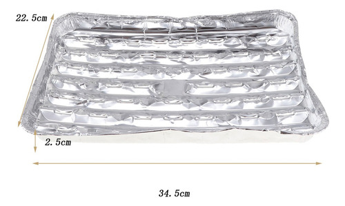 20 Piezas Papeles Desechables De Aluminio Bandeja De