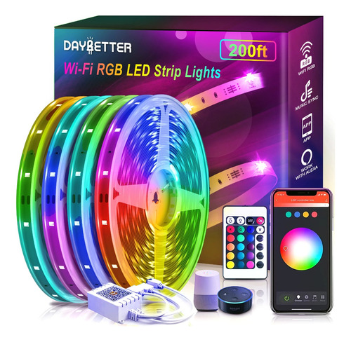 Cinta Rollo Tira Led Wifi 5050 Rgb Multicolor Alexa Google  