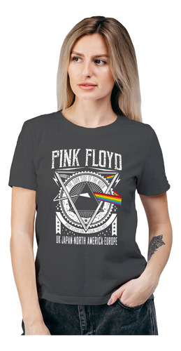 Polera Mujer Pink Floyd Tour Musica Algodón Orgánico Wiwi