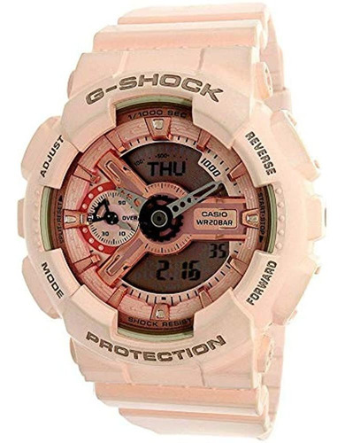 Reloj De Señoras Casio G-shock Gold Y Pink Dial Pink Resin Q