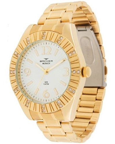 Relógio Backer Feminino Munich Dourado 3936145fbr