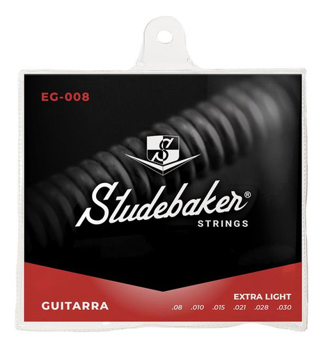 Encordoamento P/ Guitarra Studebaker Strings .08 Extra Light