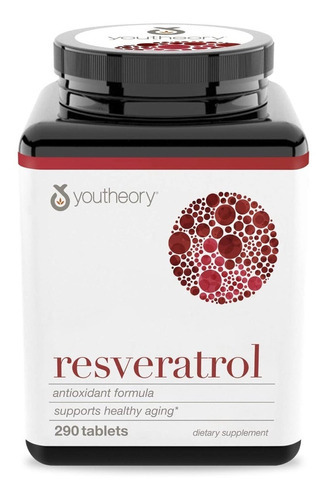 Resveratrol C/ Acerola Youtheory - 290 Cápsulas 250mg Sabor Sem Sabor