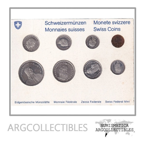 Suiza Set X8 Monedas 1979 Mint 10.000 Ex Unc