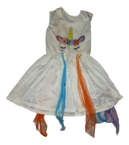 Vestido Disfraz Unicornio Tutu Niñas