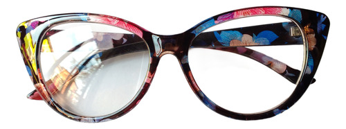 Marco Lentes Ópticos Cat Eye Classic Colorful Print M L 65mm