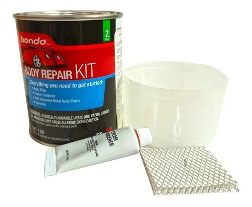 Kit De Masilla Para Reparación De Carrocerías Marca Bondo 