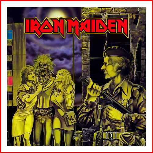 Poster Iron Maiden - Women In Uniform (1980) - 60x60cm