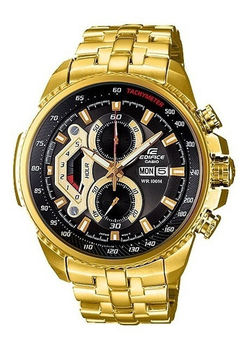 Reloj Casio Edifice Dorado Ef-558fg-1av - Sellado Original 