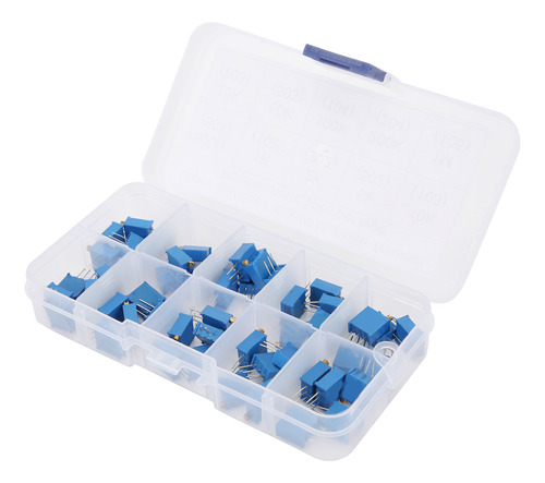 Resistencia Variable Ajustable, 50 Unidades, 10 Valores Vari