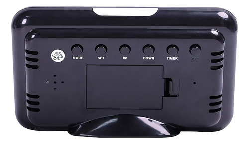 Reloj Led Digital Despertador Alarma Calendario 10422 Color Negro/Blanco