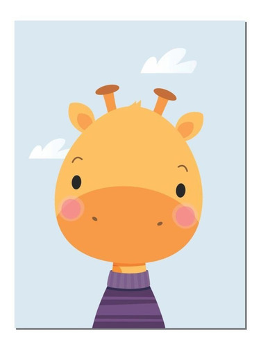 Kit 6 Quadros Decorativas Mdf P/ Quarto Infantil Safari