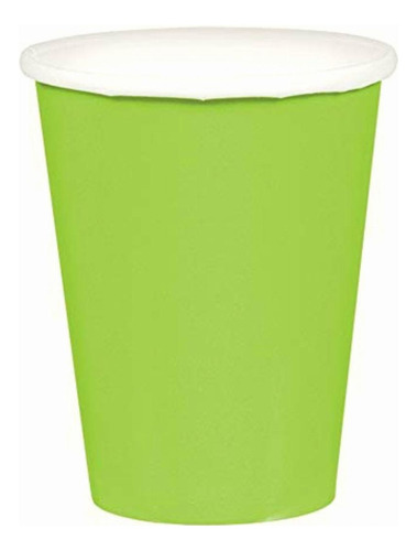 Amscan Vasos De Papel Verde Kiwi, 25 Ml, 20 Unidades