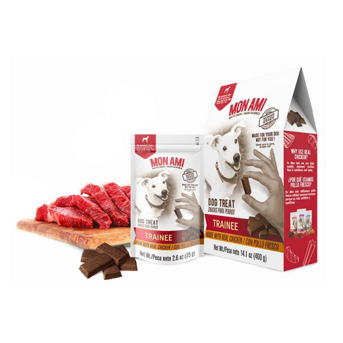 Snack saludable para perros Mon Ami Trainee sabor pollo 400g