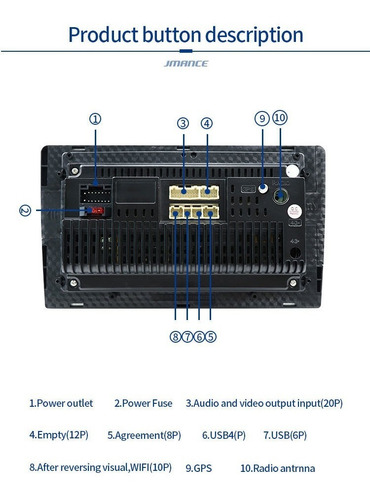 Imagen 9 de 10 de Estéreo Para Auto De 2 Din Con Wifi Gps Android Con Cámara