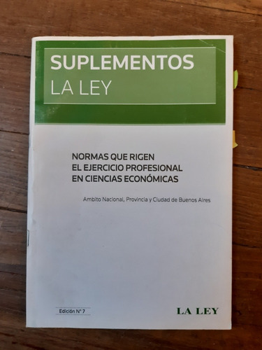 Libro Suplementos La Ley - Normas Profesional Cs. Economicas