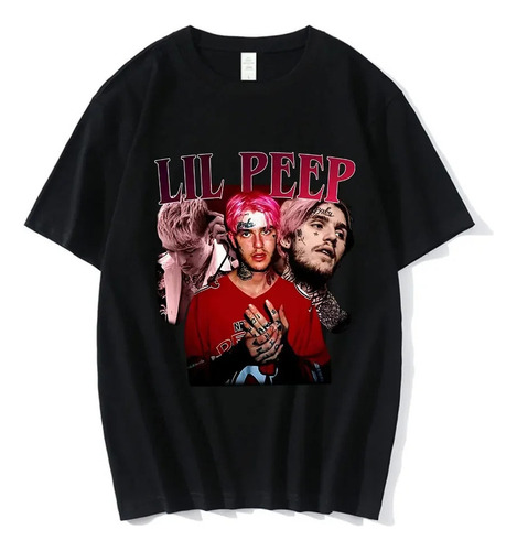 Rt Camiseta Manga Corta Con Estampado Gráfico Lil Peep