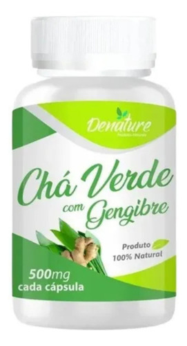 Kit 2 Chá Verde Com Gengibre 500mg 100 Cáps Denature