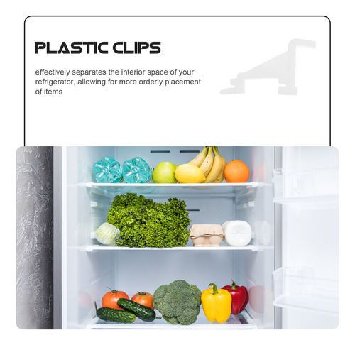 20 Clips De Plástico Resistentes Para Estantes, Para Congela