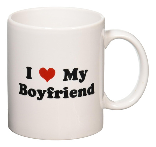 3drose Taza Con Texto En Inglés  I Love My Boyfriend , 11 On