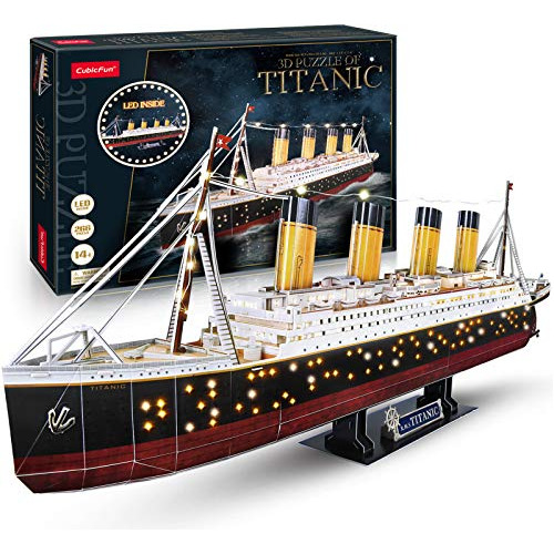 Led 3d Puzzle Titanic Ship 3d Puzzles Adultos Rms Toys ...