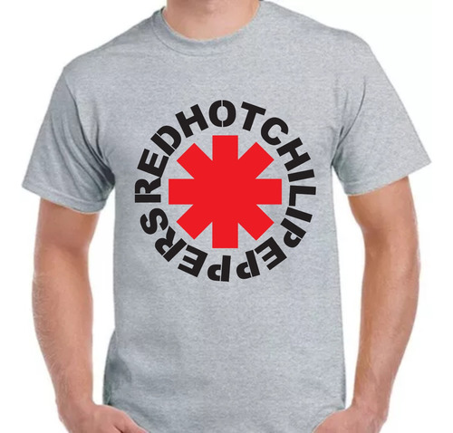 Remera Gris Sublimada Personalizada Red Hot Chili Peppers