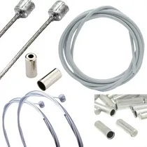 Comprar Cabos Conduites Branco Teflon Freio E Marcha Completos Bike