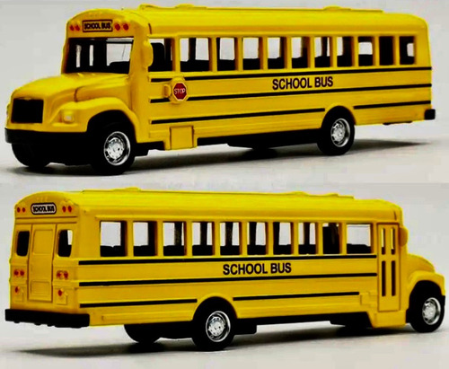 Autobús Escolar Juguete De Fricción School Bus Escala Metal