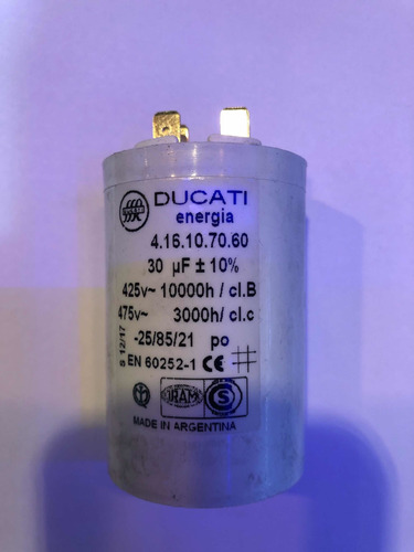 Capacitor De Arranque 30mf 450v Ducati